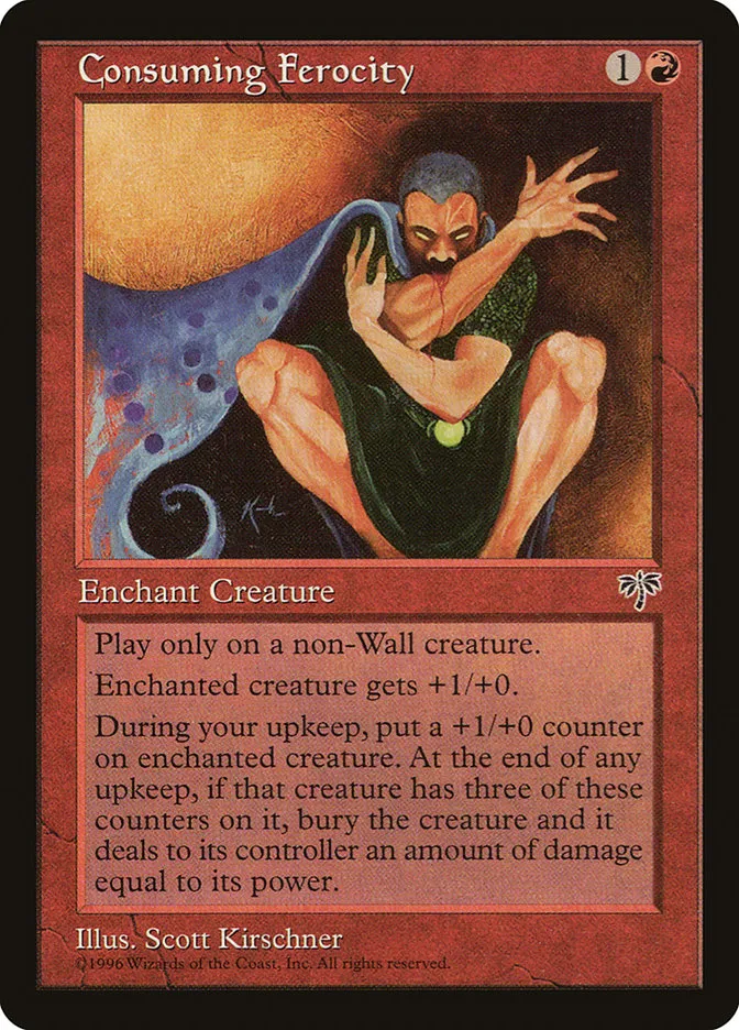 1996 Mirage Consuming Ferocity uncommon #166 uncommon card image