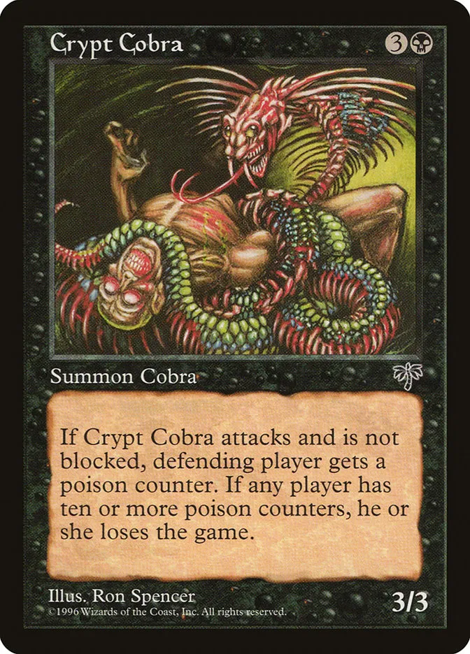 1996 Mirage Crypt Cobra uncommon #114 uncommon card image