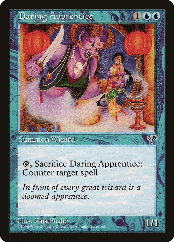 1996 Mirage Daring Apprentice rare #60 rare card image