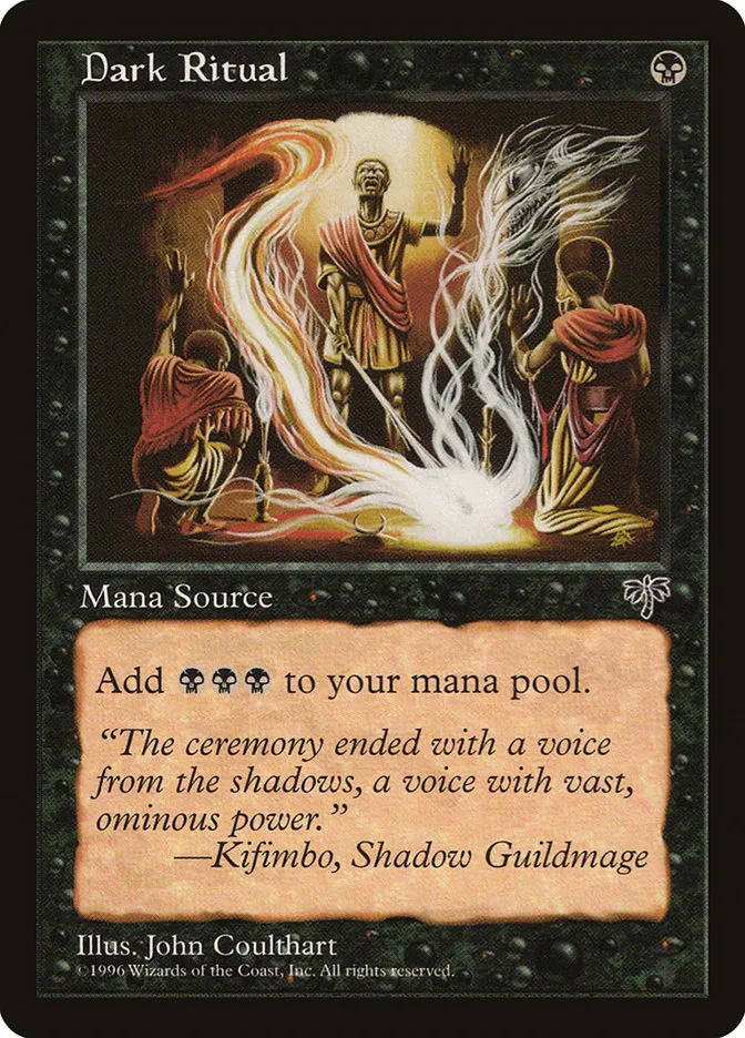 1996 Mirage Dark Ritual common #116 common card image