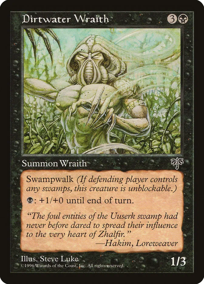 1996 Mirage Dirtwater Wraith common #117 common card image
