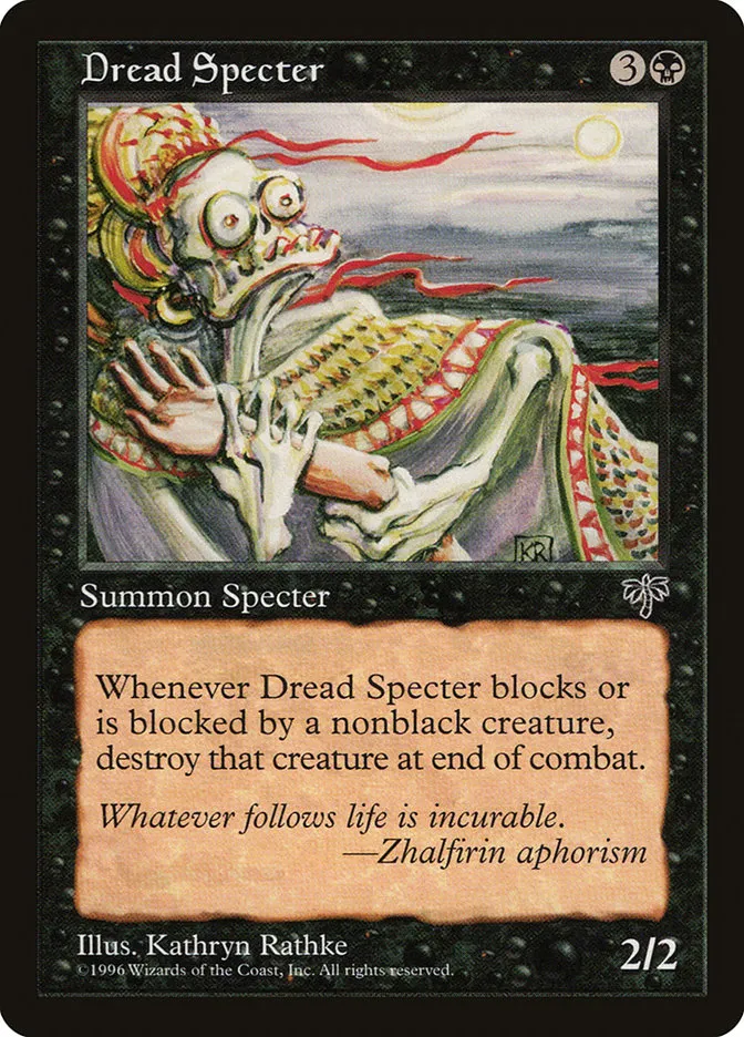 1996 Mirage Dread Specter uncommon #119 uncommon card image