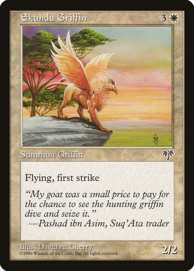 1996 Mirage Ekundu Griffin common #13 common card image
