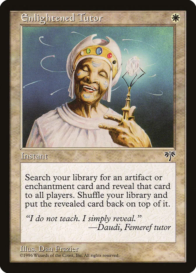 1996 Mirage Enlightened Tutor uncommon #14 uncommon card image