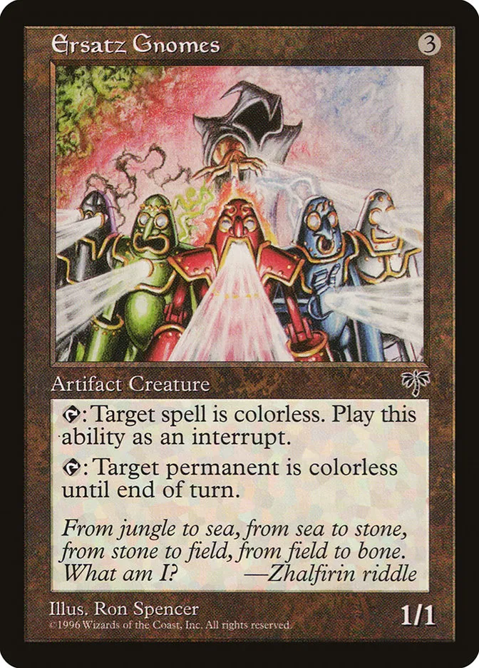 1996 Mirage Ersatz Gnomes uncommon #301 uncommon card image