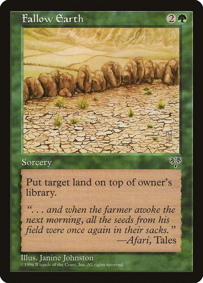 1996 Mirage Fallow Earth uncommon #214 uncommon card image