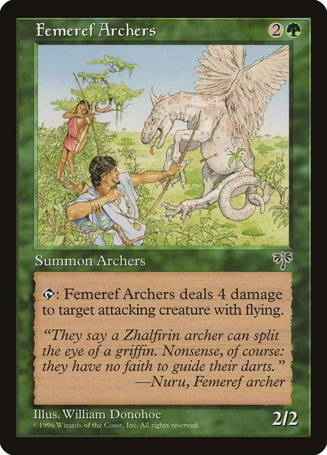 1996 Mirage Femeref Archers #215 uncommon card image