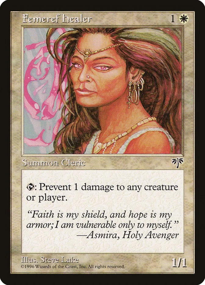 1996 Mirage Femeref Healer common #17 common card image