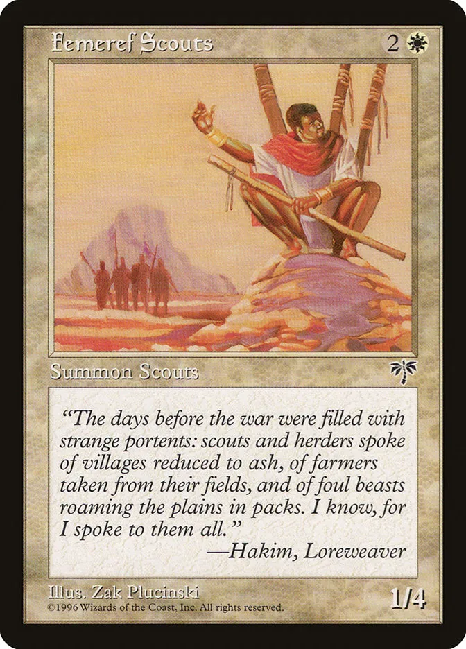 1996 Mirage Femeref Scouts common #19 common card image