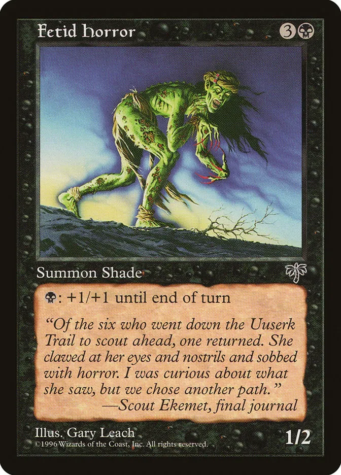1996 Mirage Fetid Horror common #123 common card image