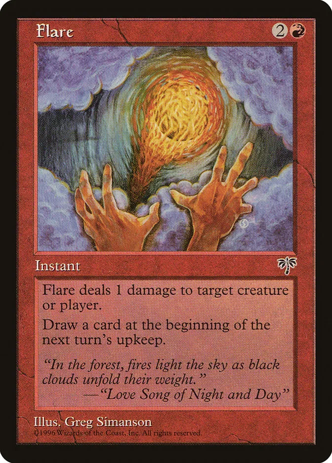 1996 Mirage Flare common #176 common card image
