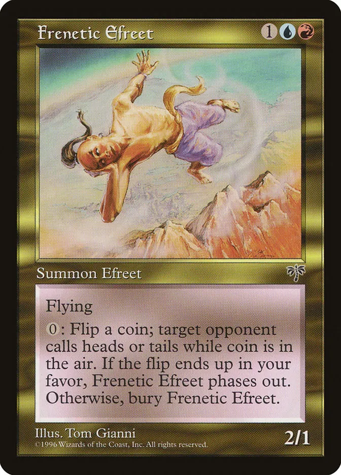 1996 Mirage Frenetic Efreet #264 rare card image