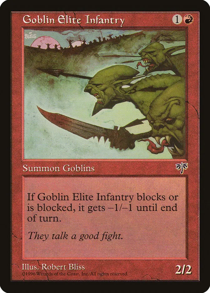 1996 Mirage Goblin Elite Infantry #177 common card image