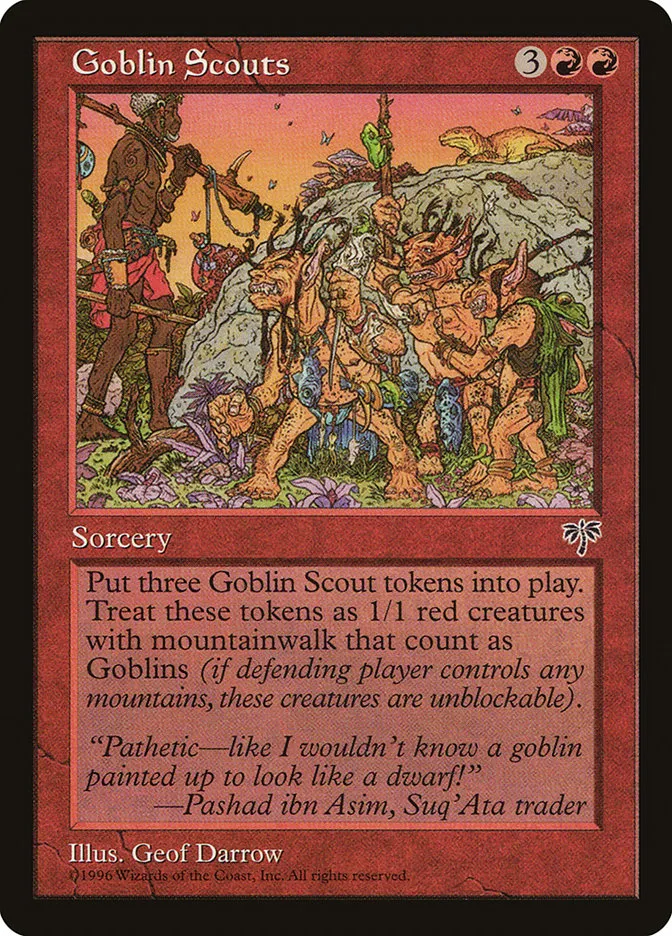 1996 Mirage Goblin Scouts uncommon #178 uncommon card image