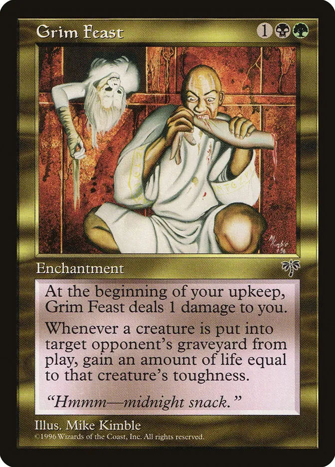 1996 Mirage Grim Feast rare #265 rare card image