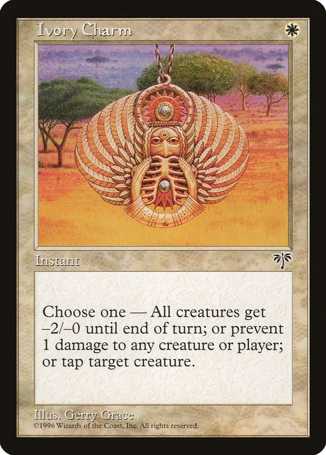 1996 Mirage Ivory Charm common #23 common card image