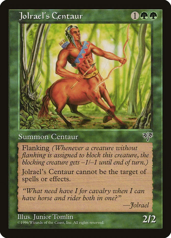 1996 Mirage Jolrael's Centaur common #222 common card image