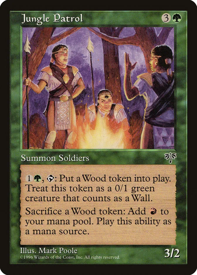 1996 Mirage Jungle Patrol rare #223 rare card image