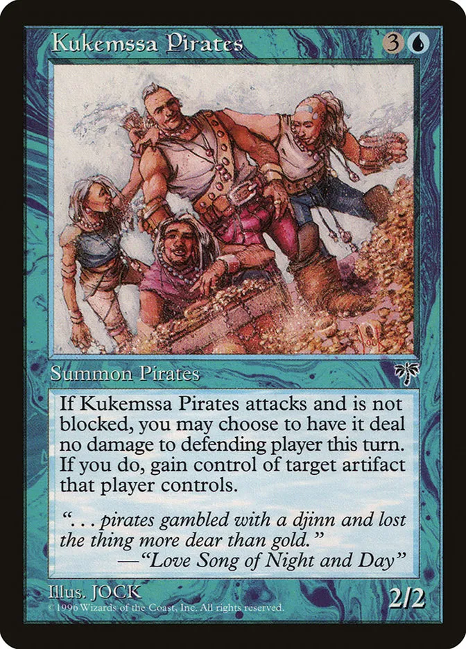 1996 Mirage Kukemssa Pirates rare #71 rare card image