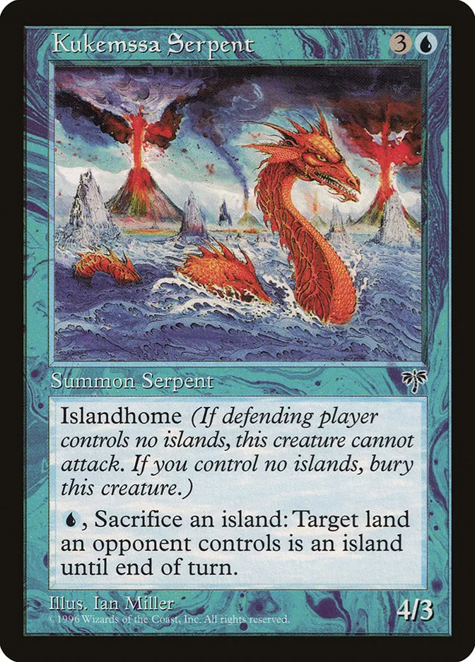 1996 Mirage Kukemssa Serpent common #72 common card image