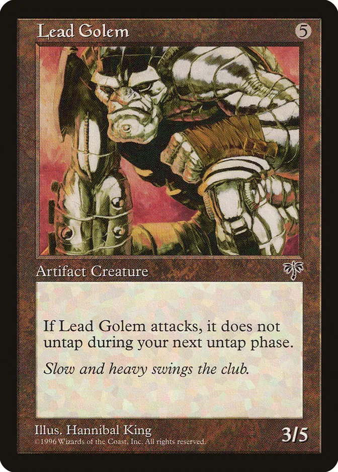 1996 Mirage Lead Golem uncommon #306 uncommon card image