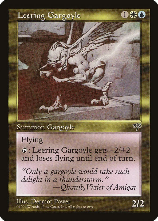 1996 Mirage Leering Gargoyle #271 rare card image
