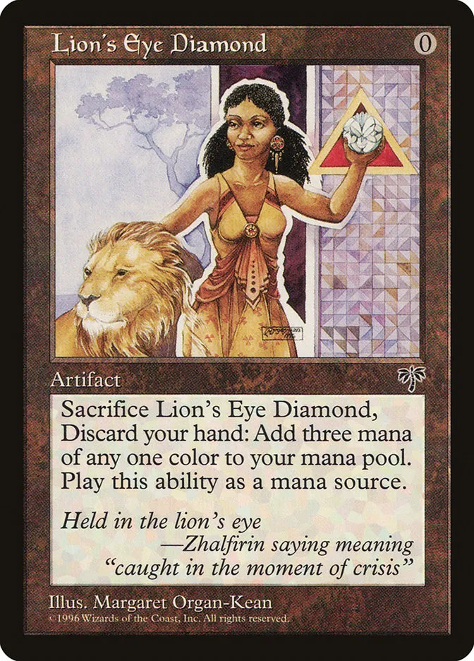 1996 Mirage Lion's Eye Diamond rare #307 rare card image