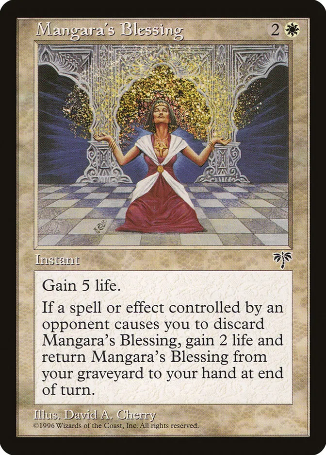 1996 Mirage Mangara's Blessing #25 uncommon card image