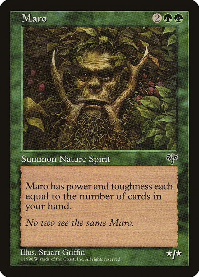 1996 Mirage Maro rare #228 rare card image