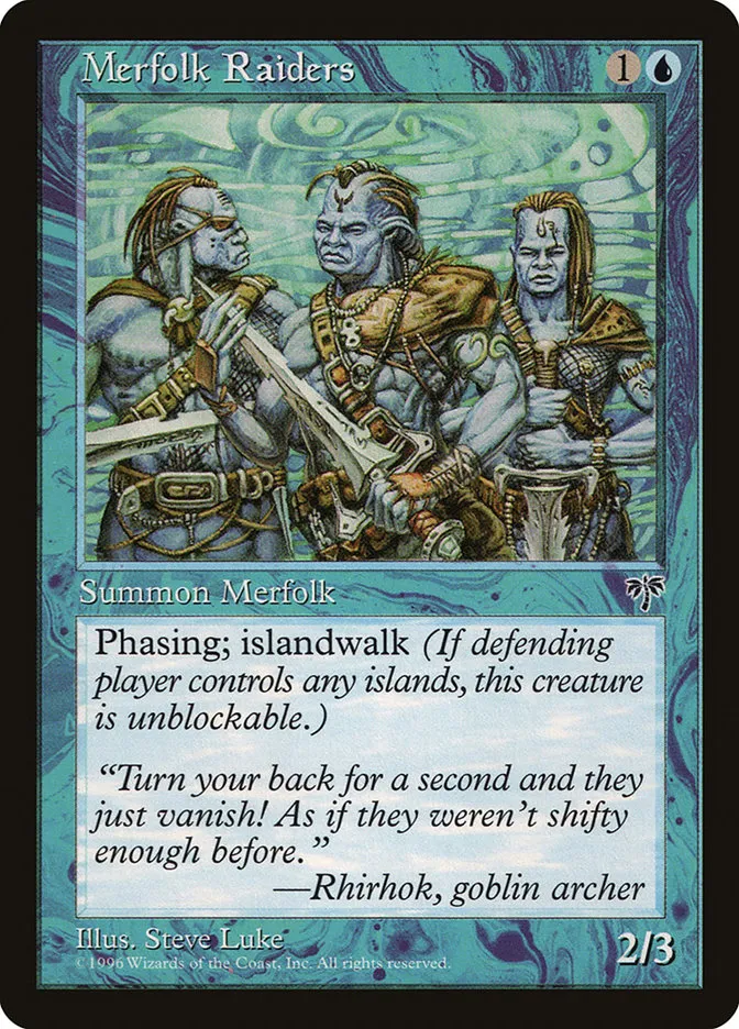 1996 Mirage Merfolk Raiders common #75 common card image