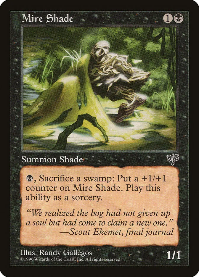 1996 Mirage Mire Shade uncommon #131 uncommon card image