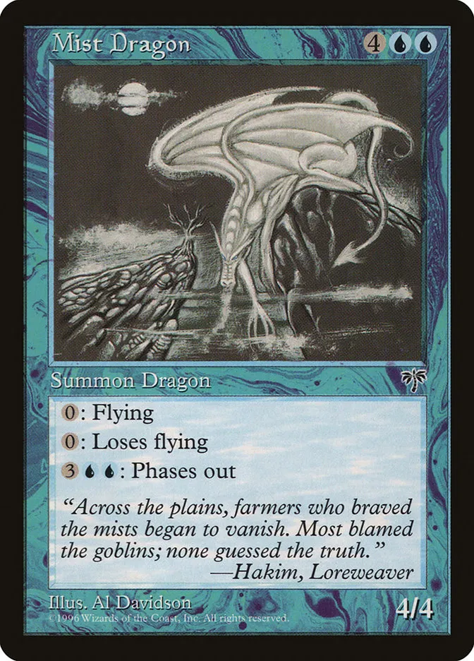 1996 Mirage Mist Dragon rare #79 rare card image