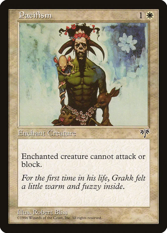 1996 Mirage Pacifism common #32 common card image