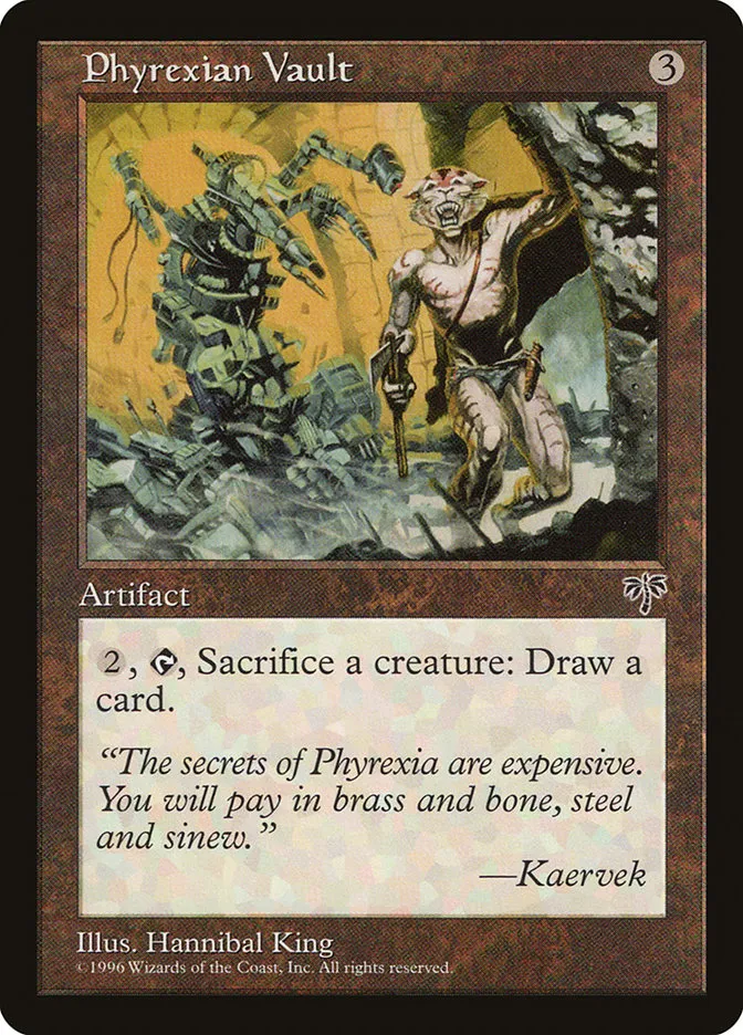 1996 Mirage Phyrexian Vault uncommon #316 uncommon card image