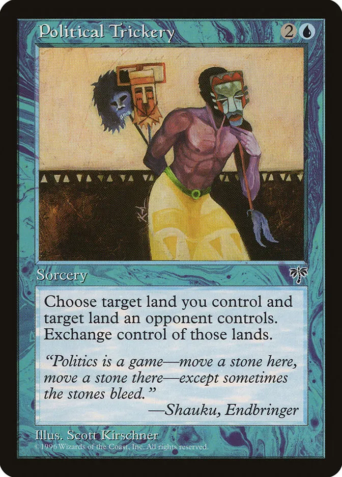 1996 Mirage Political Trickery rare #81 rare card image
