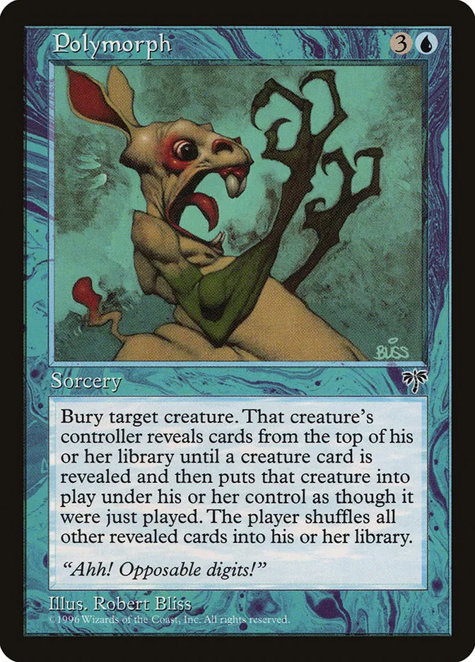 1996 Mirage Polymorph rare #82 rare card image