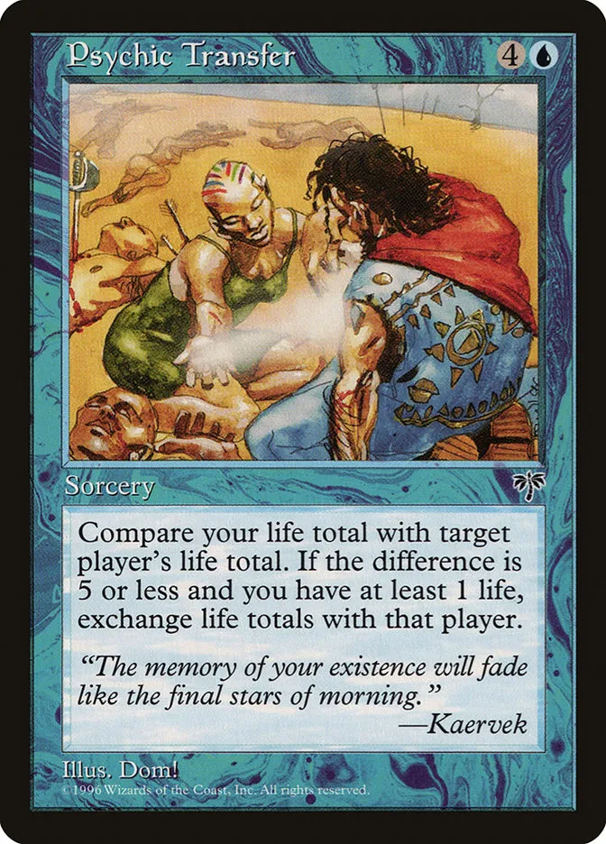 1996 Mirage Psychic Transfer rare #85 rare card image