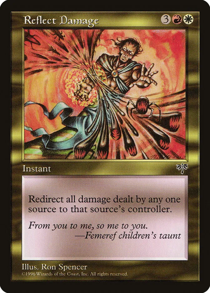 1996 Mirage Reflect Damage rare #277 rare card image