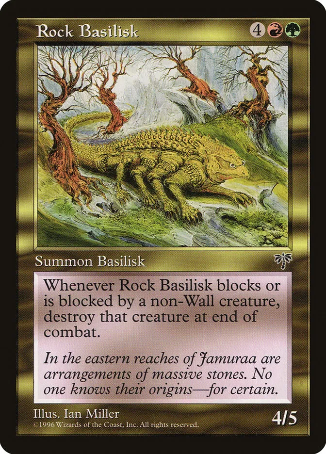 1996 Mirage Rock Basilisk #279 rare card image