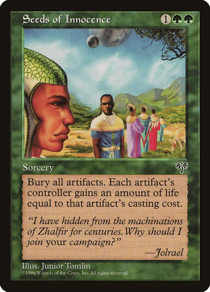 1996 Mirage Seeds of Innocence rare #241 rare card image
