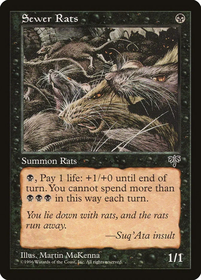 1996 Mirage Sewer Rats common #139 common card image