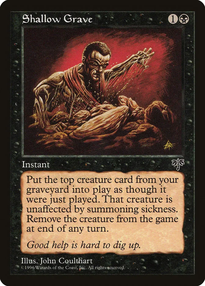 1996 Mirage Shallow Grave rare #141 rare card image