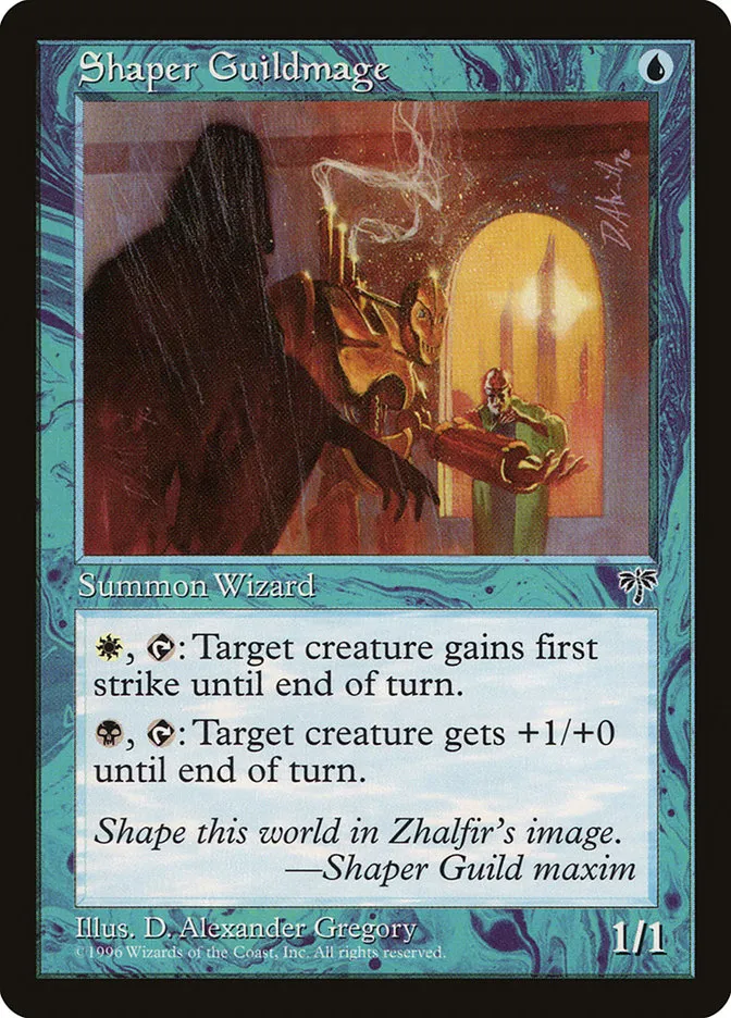 1996 Mirage Shaper Guildmage common #91 common card image