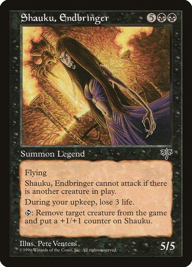 1996 Mirage Shauku, Endbringer rare #142 rare card image