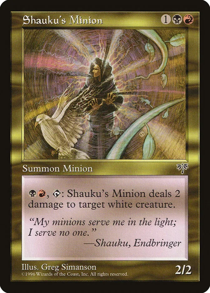1996 Mirage Shauku's Minion uncommon #283 uncommon card image