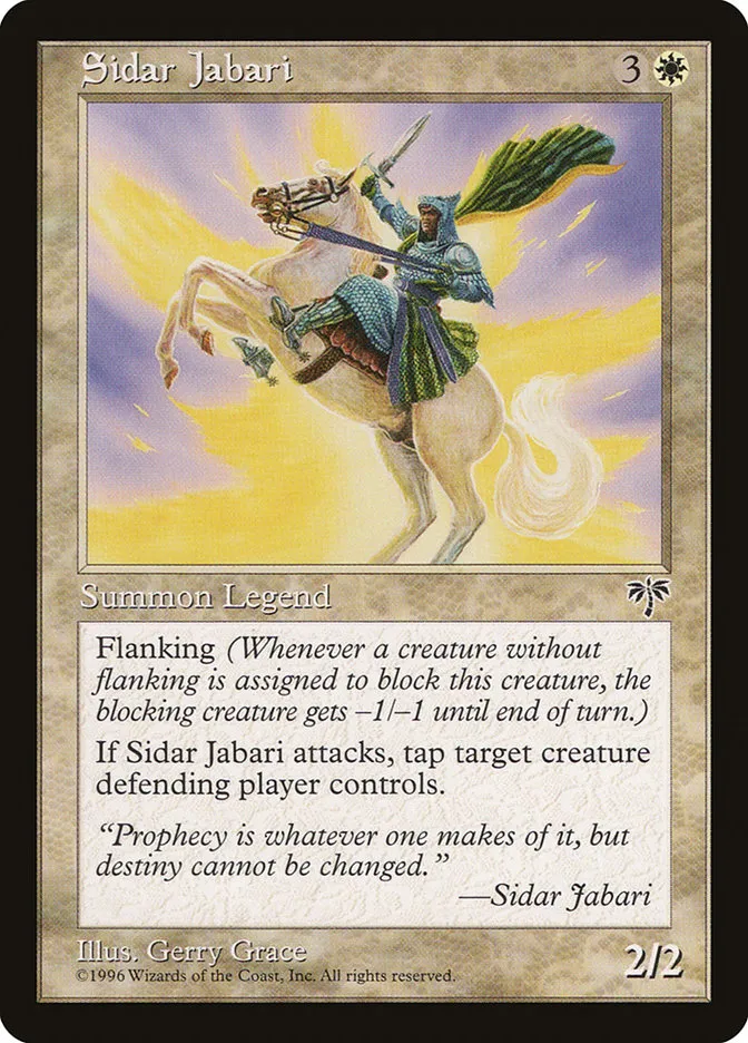 1996 Mirage Sidar Jabari rare #39 rare card image