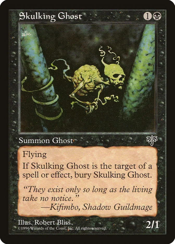 1996 Mirage Skulking Ghost common #143 common card image