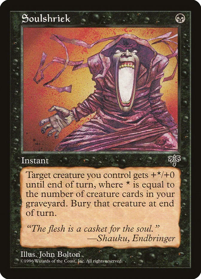 1996 Mirage Soulshriek common #145 common card image