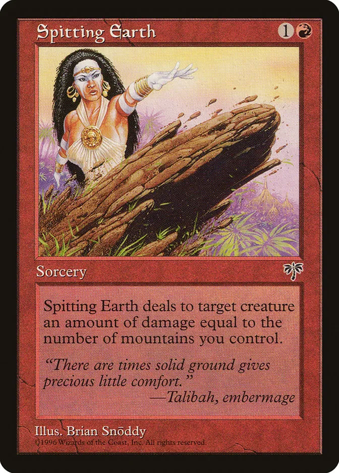 1996 Mirage Spitting Earth common #193 common card image