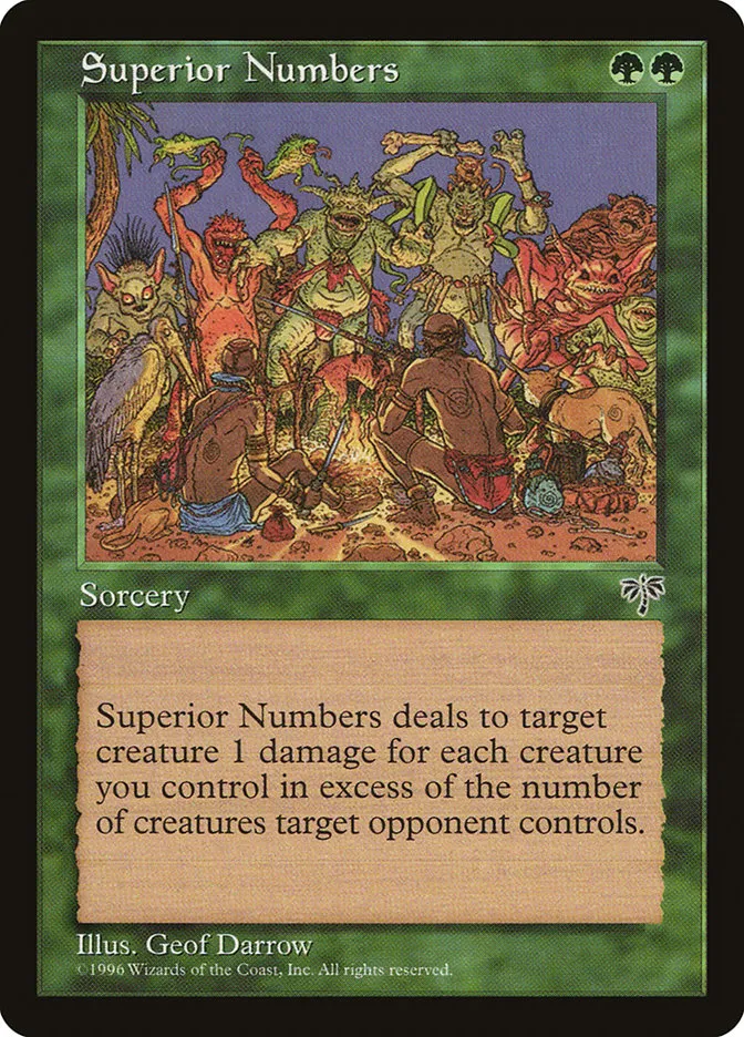 1996 Mirage Superior Numbers uncommon #244 uncommon card image
